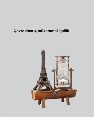 Ahşap Kum Saati – Vintage Tasarımlı Masa Dekoru