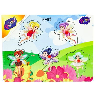Ahşap Tutmalı Peri Kızı Puzzle