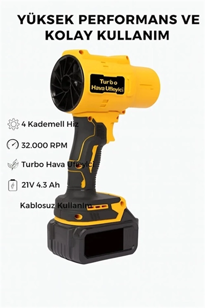 Ahv-18 Turbo Hava Üfleyici | 4 Kademe Hız | 21v 431w Kablosuz Blower | 32.000 Rpm’’