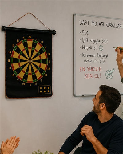 Aile ve Arkadaş Oyunları İçin Manyetik Dart Tahtası 6 Ok Dahil