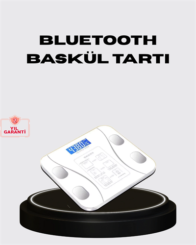 Akıllı Dijital Baskül – Bluetooth Bağlantılı, 8 Ölçüm Verili, Akıllı Vücut Analiz Tartısı