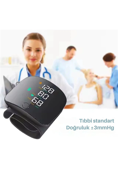 Akıllı Dijital Sesli Türkçe Konuşan Koldan Tam Otomatik Hassas Tansiyon Nabız Ölçme Aleti LCD Ekran