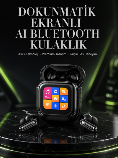 Akıllı Dokunmatik Kontrol AI Özellikli Bluetooth Kulaklık