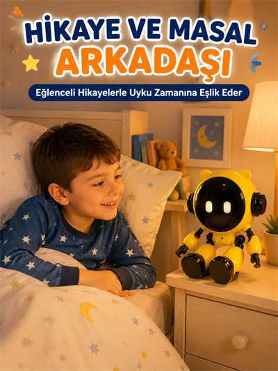 Akıllı Eğitici Çocuk Robotu 40 Dil Destekli Yapay Zeka Wi-Fi Uygulama ve Sesli Sohbet