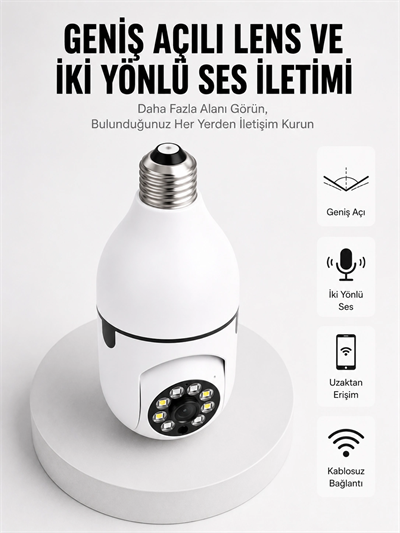 Akıllı Güvenlik Kamerası Full HD Görüntü ve Gece Görüş Özellikli Yeni Nesil