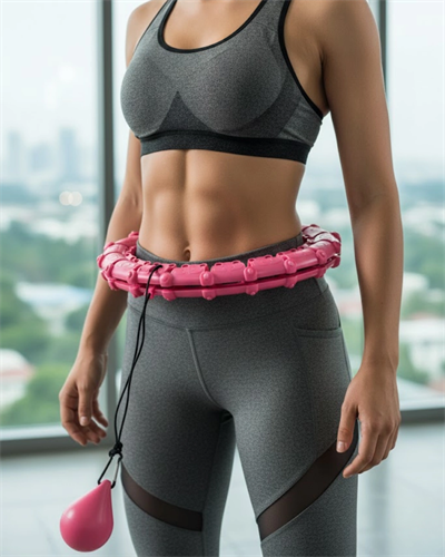 Akıllı Hula Hoop Çemberi 24 Parça Ayarlanabilir Mor Zayıflama Halkası