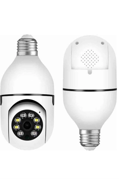Akıllı Kamera Wifi Kamera Duylu Ampul Görünümlü 360 Derece Dönebilen Ev Kamerası