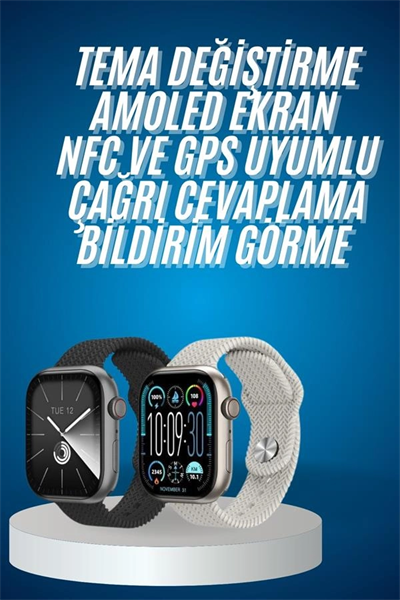Akıllı Kol Saat Amoled Ekran Android ve İOS Uyumlu Arama Konuşma