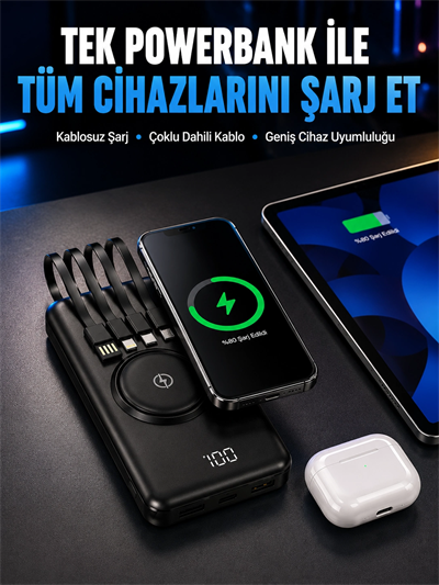 Akıllı Koruma Sistemli Powerbank – Hızlı, Güvenli ve Modern