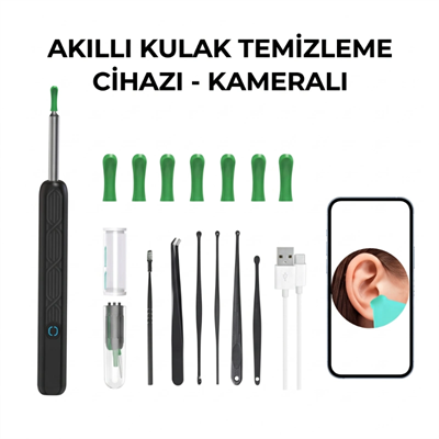 Akıllı Kulak Temizleme Cihazı - Kameralı - WiFi ve Mobil Uygulama Uyumlu