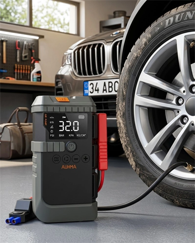 Akıllı Lastik Şişirme Kompresörü Akü Takviye Özellikli LED Fenerli Taşınabilir Güç Ünitesi