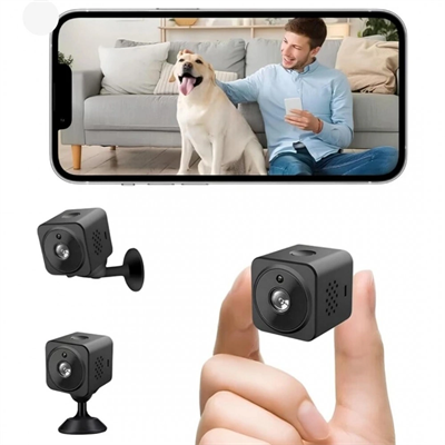 Akıllı Mini Kamera 1080P HD WiFi Mobil Uygulamalı Şarjlı Gece Görüşlü Çift Yönlü Ses Kart Destekli