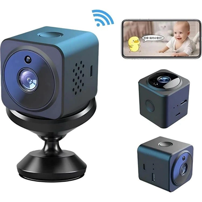 Akıllı Mini Kamera 1080P HD WiFi Mobil Uygulamalı Şarjlı Gece Görüşlü Çift Yönlü Ses Kart Destekli