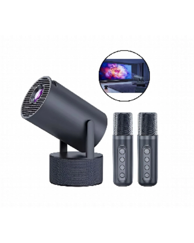 Akıllı Projeksiyon Cihazı Karaoke Mikrofonlu 1080P Android Yeni Nesil
