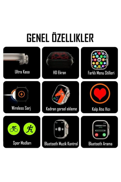 Akıllı Saat - Renk: Gri, Kasa Renk: Gümüş, Kordon Renk: Siyah | Teknik Özellikleri ve Kullanım