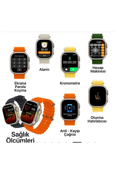 Akıllı Saat - Renk: Siyah, Kasa Renk: Gümüş, Batarya Kapasitesi Aralığı: 300-400 mAh
