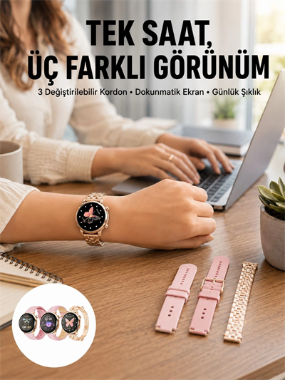 Akıllı Saat – Dokunmatik Ekran, Spor Modu ve Kalp Atış Sensörü Yeni Nesil