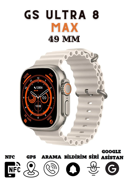 Akıllı Saat 49mm 2.08 Ekran GPS Sim Kartlı Titanyum Kordonlu Sesli Görüşme Nabız Ölçer Uyku Takibi