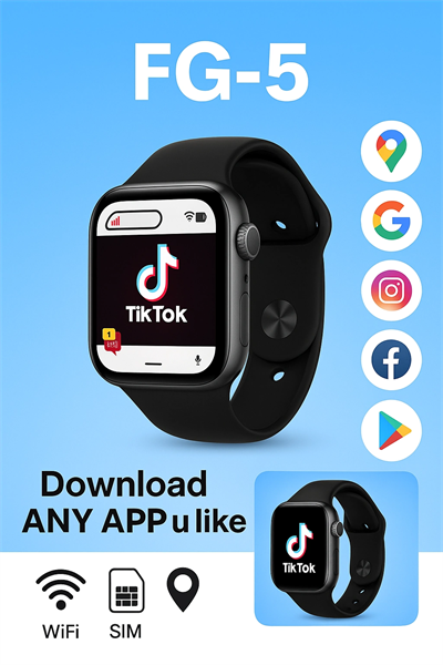 Akıllı Saat 5G SIM Destekli | Tüm Uygulamaları Yükleyebilme | WiFi GPS FG-5