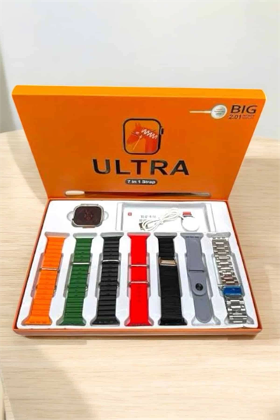 Akıllı Saat 7 Kordonlu Metal,Plastik Ve Hasır Kordon Seçeneği