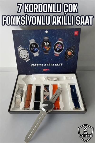Akıllı Saat 7 Kordonlu Yeni Nesil Arama Cevaplayan Çok Fonksiyonlu