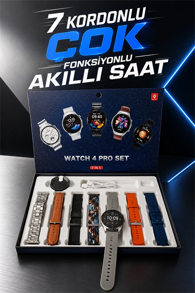 Akıllı Saat 7 Kordonlu Yeni Nesil Arama Cevaplayan Çok Fonksiyonlu