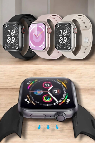 Akıllı Saat Adım Sayar, Kalp Atışı İzleme Dokunmatik Bluetooth Bağlantılı