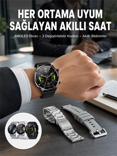 Akıllı Saat Adımsayar Nabız Ölçer Titreşim Özellikli Çağrı Cevaplama Sosyal Medya Yeni Nesil