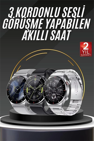 Akıllı Saat Adımsayar Nabız Ölçer Titreşim Özellikli Çağrı Cevaplama Sosyal Medya