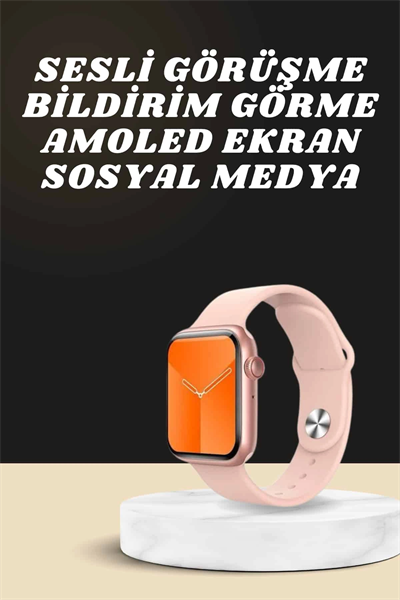 Akıllı Saat Alarm ve Titreşim Uyku ve Sağlık Takibi GPS Uyumlu Nabız Ölçer Sesli Görüşme