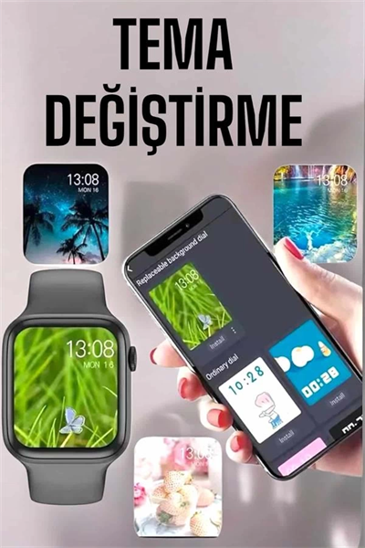 Akıllı Saat Amoled Ekran Yeni Nesil Bluetooth Bağlantılı