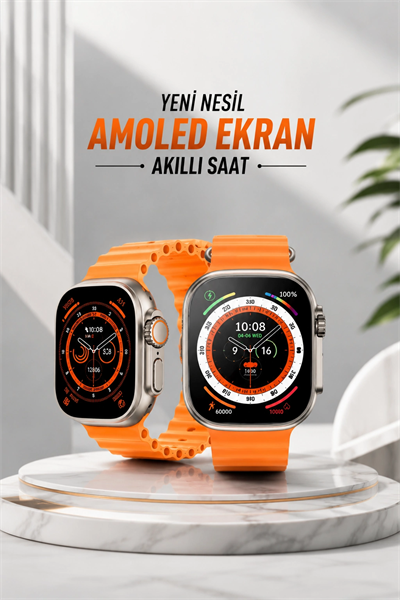 Akıllı Saat Android ve İOS Uyumlu 49 MM NFC Özelliği GPS Takibi