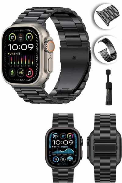 Akıllı Saat Arama Konuşma GPS ve NFC Özelliği 3 Kordonlu Amoled Ekran