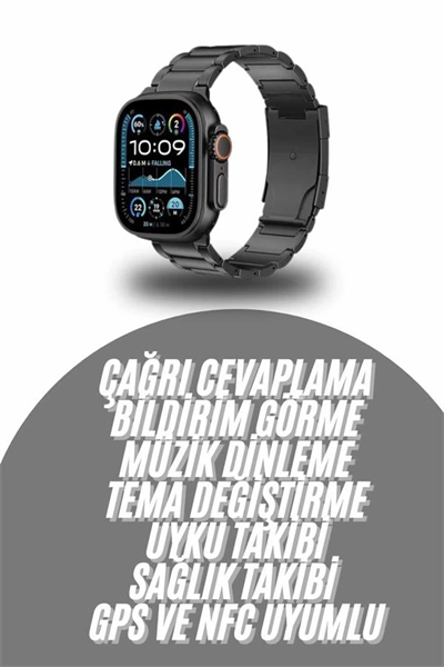 Akıllı Saat Arama Konuşma GPS ve NFC Özelliği 3 Kordonlu Amoled Ekran