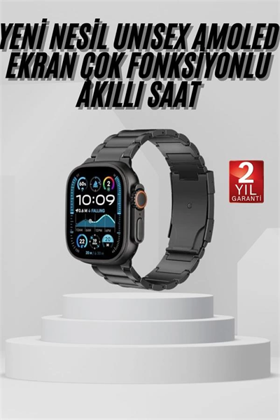 Akıllı Saat Arama Konuşma GPS ve NFC Özelliği 3 Kordonlu Amoled Ekran