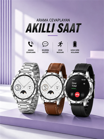 Akıllı Saat Bildirim Görme Sesli Görüşme Çoklu Kordon GPS Takibi