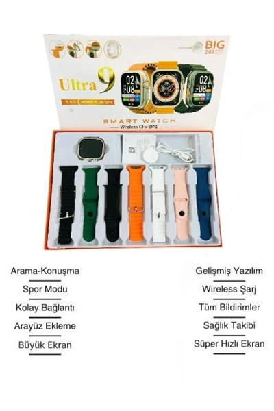 Akıllı Saat Bluetooth Bağlantılı 2.09 İnç HD Ekran ve Çok Yönlü Sağlık Takibi