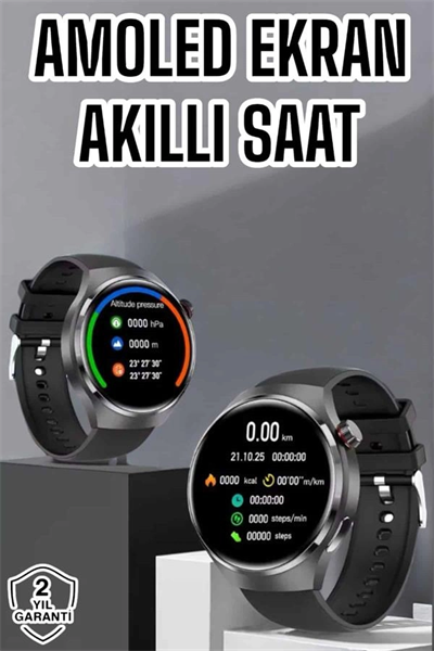 Akıllı Saat Bluetooth Bağlantılı Amoled Ekran Uyku ve Sağlık Takibi Yeni Nesil