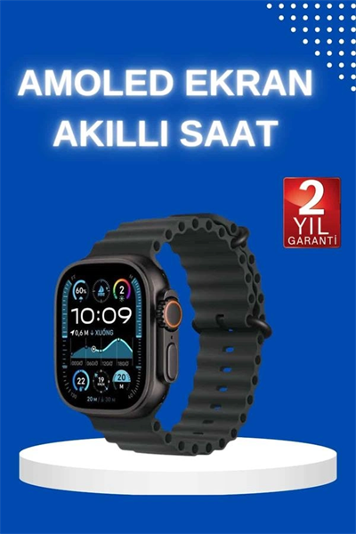 Akıllı Saat Bluetooth Bağlantılı NFC ve GPS Uyumlu Nabız Ölçer Sesli Görüşme Yeni Nesil