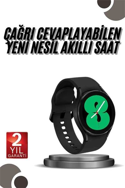 Akıllı Saat Bluetooth Bağlantılı Yuvarlak Ekran Plastik Kordonlu