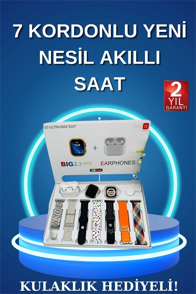 Akıllı Saat Bluetooth Kulaklık Adımsayar Sağlık Takibi Çağrı Cevaplama