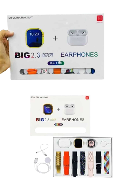 Akıllı Saat Bluetooth Kulaklık Hediyeli Bildirim Görme Sesli Görüşme Çoklu Kordon