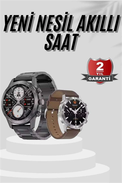 Akıllı Saat Çelik Kordon Çağrı Cevaplama Amoled Ekran Titreşimli Uyku ve Sağlık Takibi