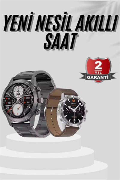 Akıllı Saat Çelik Kordon Çağrı Cevaplama Amoled Ekran Titreşimli Uyku ve Sağlık Takibi