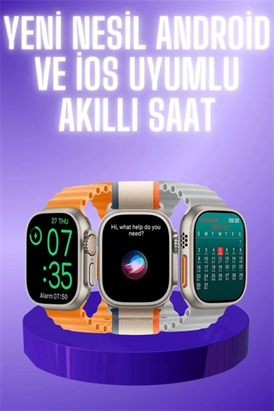 Akıllı Saat Çok Fonksiyonlu Unısex Sosyal Medya Girişli Bluetooth Bağlantılı