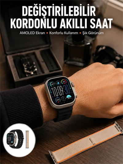 Akıllı Saat Çok Fonksiyonlu Unısex Sosyal Medya Girişli Bluetooth Bağlantılı Yeni Nesil