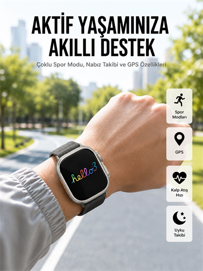 Akıllı Saat Çok Fonksiyonlu Uzun Pil Ömürlü Çağrı Cevaplayabilen Kol Saati