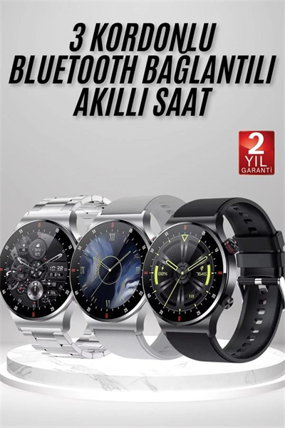 Akıllı Saat Çoklu Kordon Seçeneği Amoled Ekran Çok Fonksiyonlu Bluetooth Bağlantılı