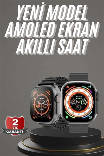 Akıllı Saat Kordon Hediyeli Güçlü Batarya Kapasiteli Titreşimli Bildirim Görme Unisex