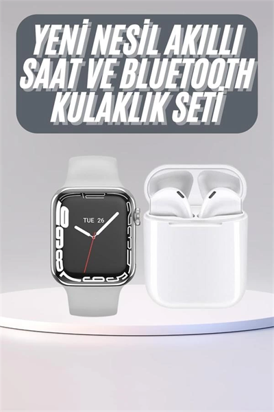 Akıllı Saat Kulaklık Hediyeli Uyku ve Sağlık Takibi Yapabilen Uzun Ömürlü